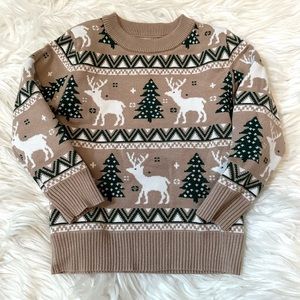 Toddler Christmas Sweater Boys 3T Holiday Crewneck Sweater